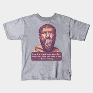 Plato Portrait and Quote Kids T-Shirt